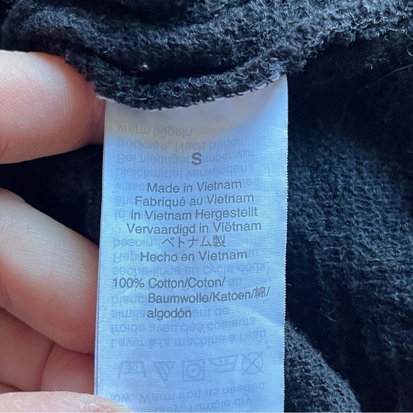 J. Crew Black 100% Cotton Long‎ Sleeve Wrap Sweater S - Picture 4 of 6